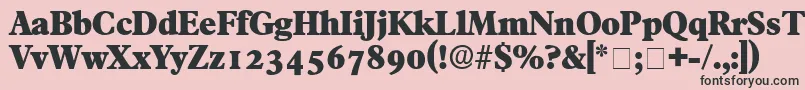 Шрифт TympanDisplaySsi – чёрные шрифты на розовом фоне