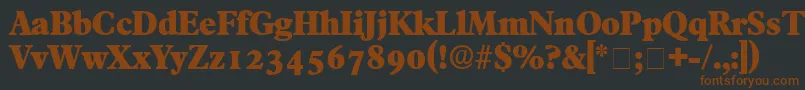 TympanDisplaySsi Font – Brown Fonts on Black Background