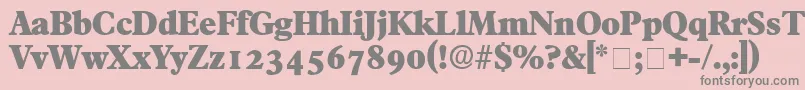 TympanDisplaySsi-Schriftart – Graue Schriften auf rosa Hintergrund