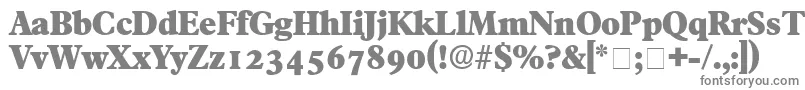 TympanDisplaySsi-fontti – harmaat kirjasimet valkoisella taustalla