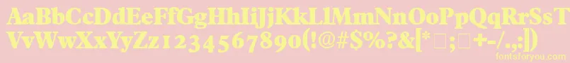 TympanDisplaySsi Font – Yellow Fonts on Pink Background