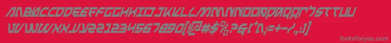 MetalStormCondensedItalic Font – Gray Fonts on Red Background