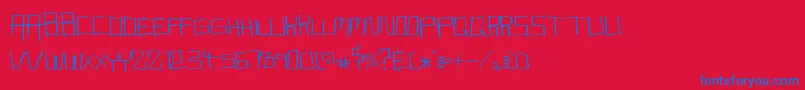 Muskydawn Font – Blue Fonts on Red Background