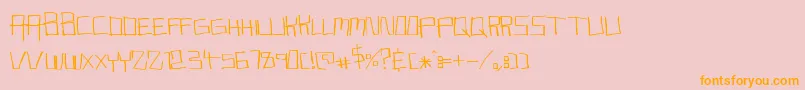 Muskydawn Font – Orange Fonts on Pink Background