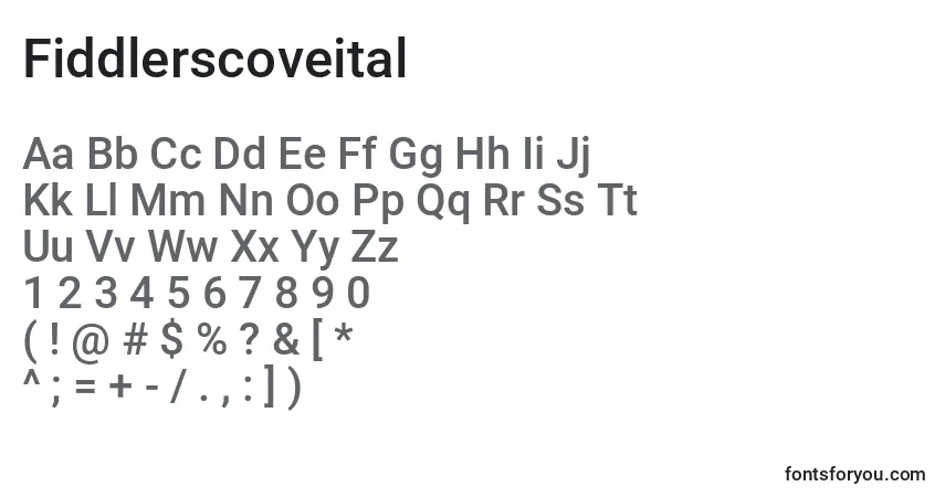 Fiddlerscoveital Font – alphabet, numbers, special characters