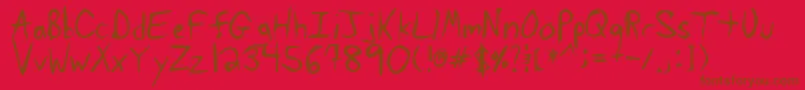 Tawab ffy Font – Brown Fonts on Red Background
