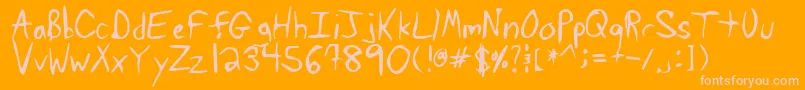 Tawab ffy Font – Pink Fonts on Orange Background