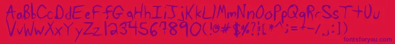 Tawab ffy Font – Purple Fonts on Red Background