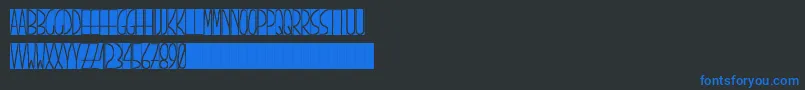PizarrГіn Font – Blue Fonts on Black Background