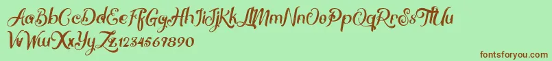 Thrones Font – Brown Fonts on Green Background