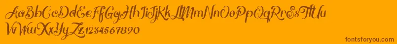 Thrones Font – Brown Fonts on Orange Background