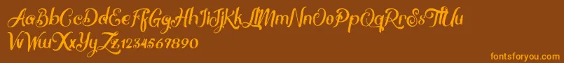 Thrones Font – Orange Fonts on Brown Background