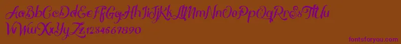 Thrones Font – Purple Fonts on Brown Background