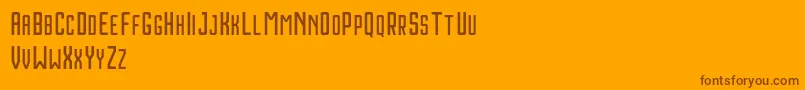 HoustonRegularDemo Font – Brown Fonts on Orange Background