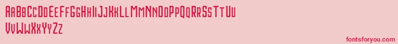 HoustonRegularDemo Font – Red Fonts on Pink Background