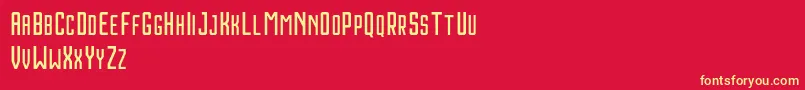 HoustonRegularDemo Font – Yellow Fonts on Red Background