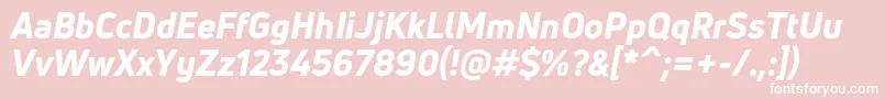 UnineueHeavyitalic Font – White Fonts on Pink Background