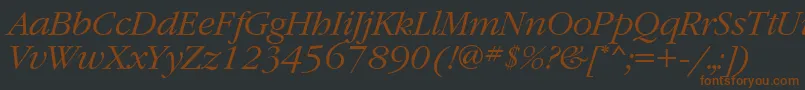 Lisätietoja GaramondbttItalic-fontista GaramondbttItalic-fontti – ruskeat fontit mustalla taustalla