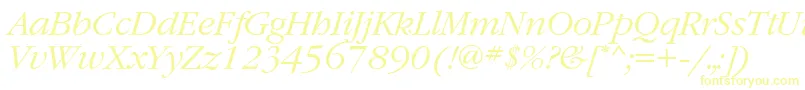 Police GaramondbttItalic – polices jaunes
