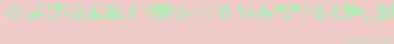 StreetIcons Font – Green Fonts on Pink Background