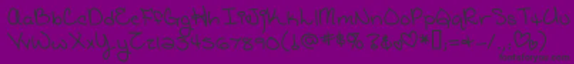Шрифт CatholicschoolgirlsBb – чёрные шрифты на фиолетовом фоне