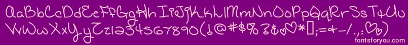 CatholicschoolgirlsBb Font – Pink Fonts on Purple Background