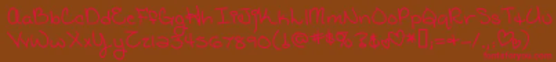 CatholicschoolgirlsBb Font – Red Fonts on Brown Background