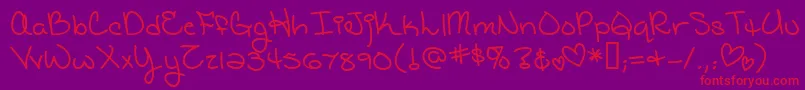 CatholicschoolgirlsBb Font – Red Fonts on Purple Background
