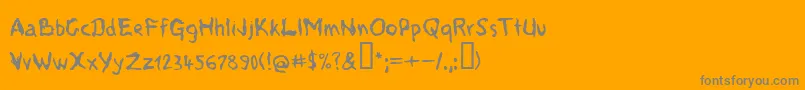 Voods Font – Gray Fonts on Orange Background