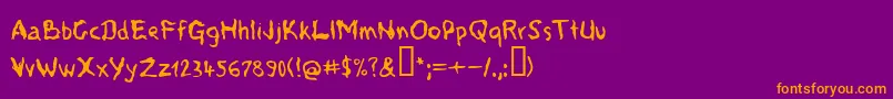 Voods Font – Orange Fonts on Purple Background