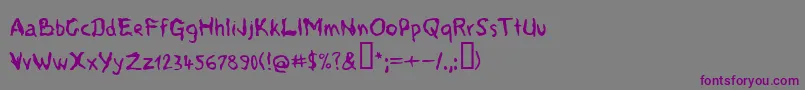 Шрифт Voods – фиолетовые шрифты на сером фоне
