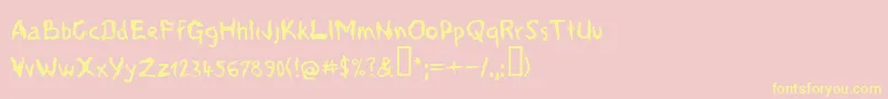 Voods Font – Yellow Fonts on Pink Background