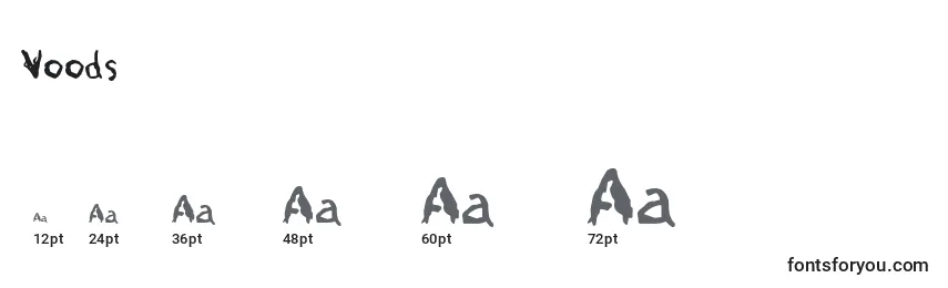 Размеры шрифта Voods