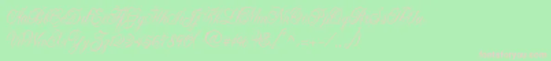 Lastochka Font – Pink Fonts on Green Background