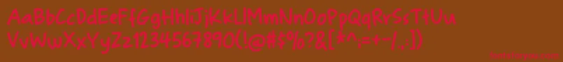 FinurligDemo Font – Red Fonts on Brown Background