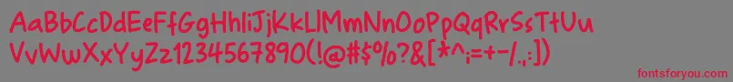 フォントFinurligDemo – 赤い文字の灰色の背景