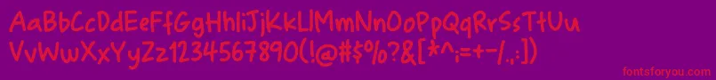 FinurligDemo Font – Red Fonts on Purple Background
