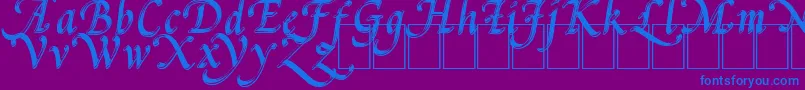 PalMod-fontti – siniset fontit violetilla taustalla