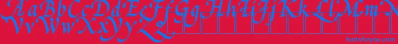 Шрифт PalMod – синие шрифты на красном фоне