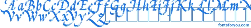 Шрифт PalMod – синие шрифты на белом фоне