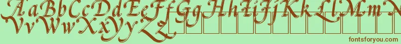 Czcionka PalMod – brązowe czcionki na zielonym tle