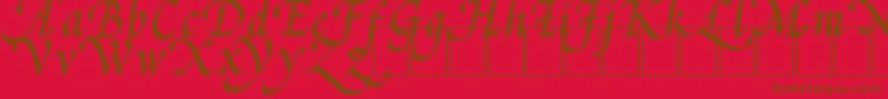 フォントPalMod – 赤い背景に茶色の文字