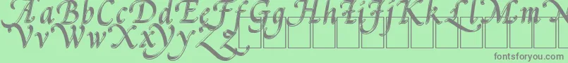 PalMod Font – Gray Fonts on Green Background