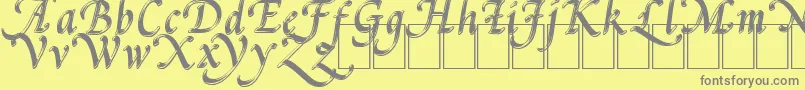 フォントPalMod – 黄色の背景に灰色の文字