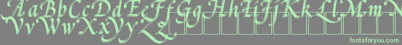 フォントPalMod – 灰色の背景に緑のフォント