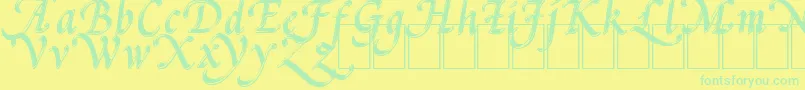 PalMod Font – Green Fonts on Yellow Background