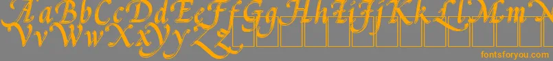 PalMod Font – Orange Fonts on Gray Background