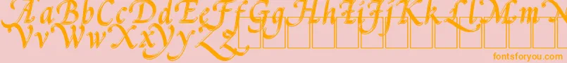 PalMod Font – Orange Fonts on Pink Background