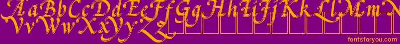 PalMod Font – Orange Fonts on Purple Background