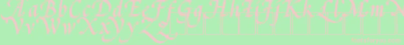PalMod-fontti – vaaleanpunaiset fontit vihreällä taustalla